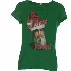 Duck Dynasty Jack Merry Christmas Teens Juniors T Shirt Tee Size Medium